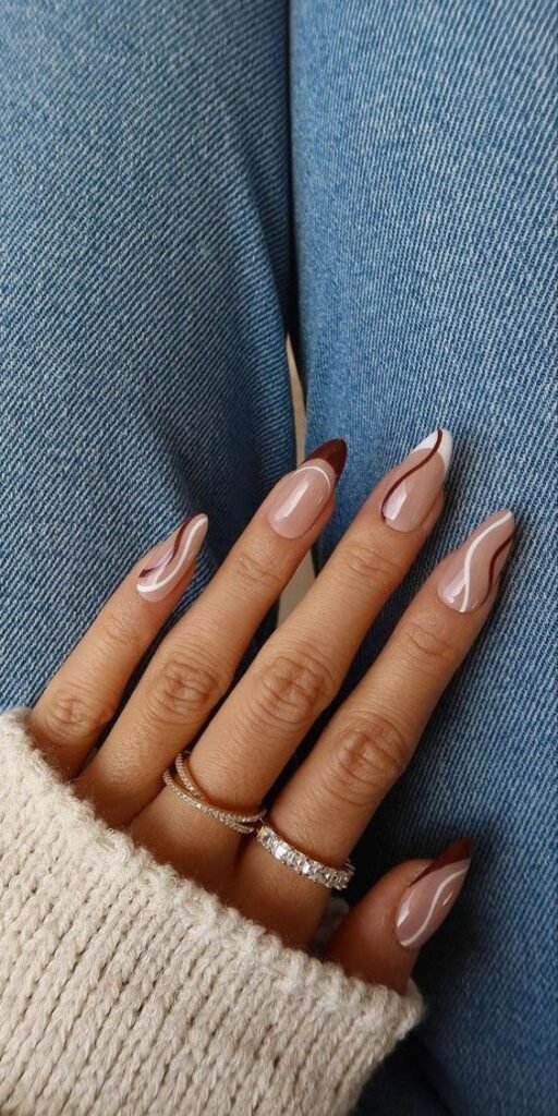 Minimalist Nude with a Twist Nail Art